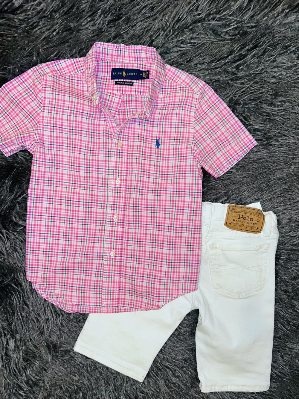 Ralph Lauren Polo Button Down & RL Polo Sullivan Slim Shorts, Boys Size 5